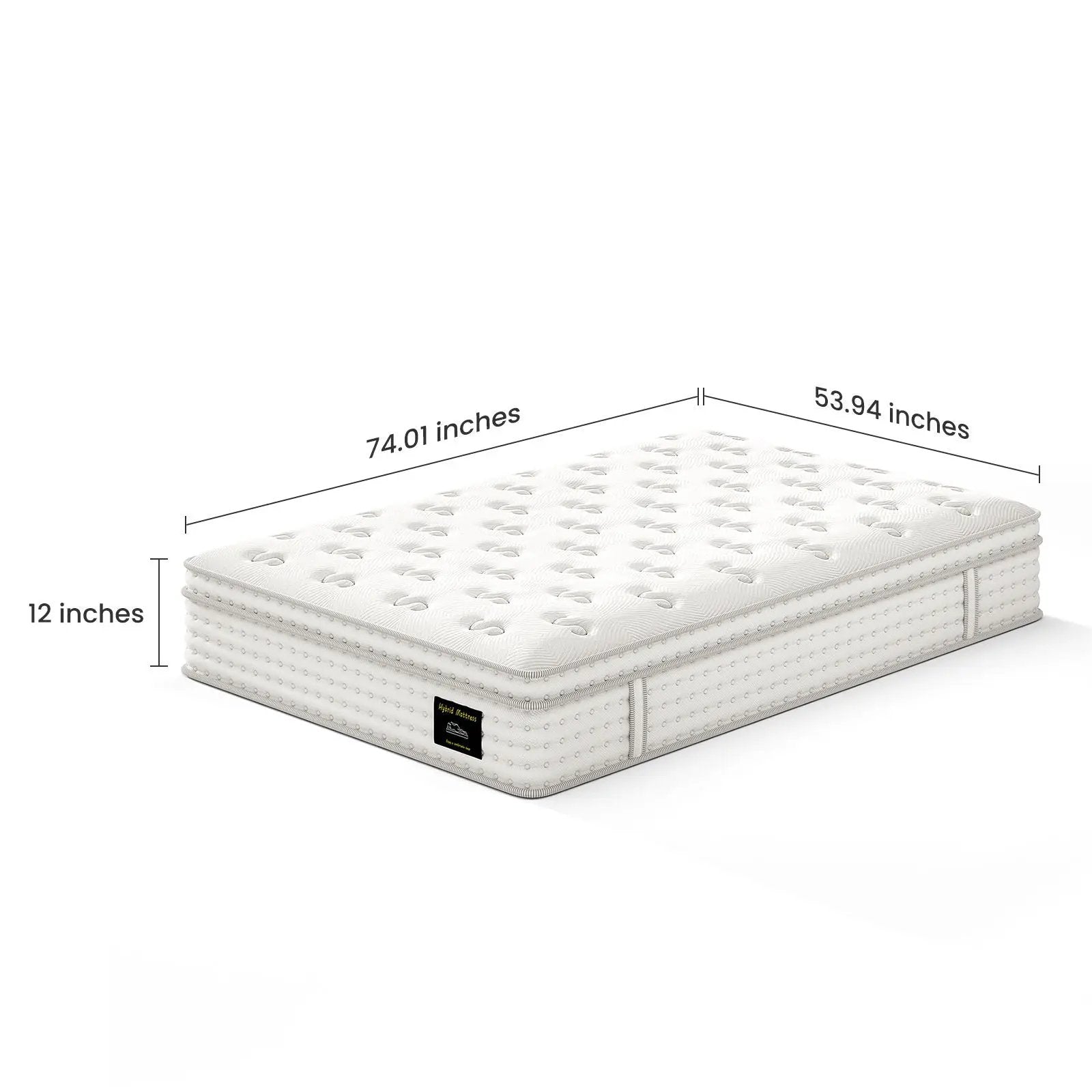 12'' Hybrid Mattress with Memory Foam & Pocket Springs for Pressure Relief by HouseOfZazla