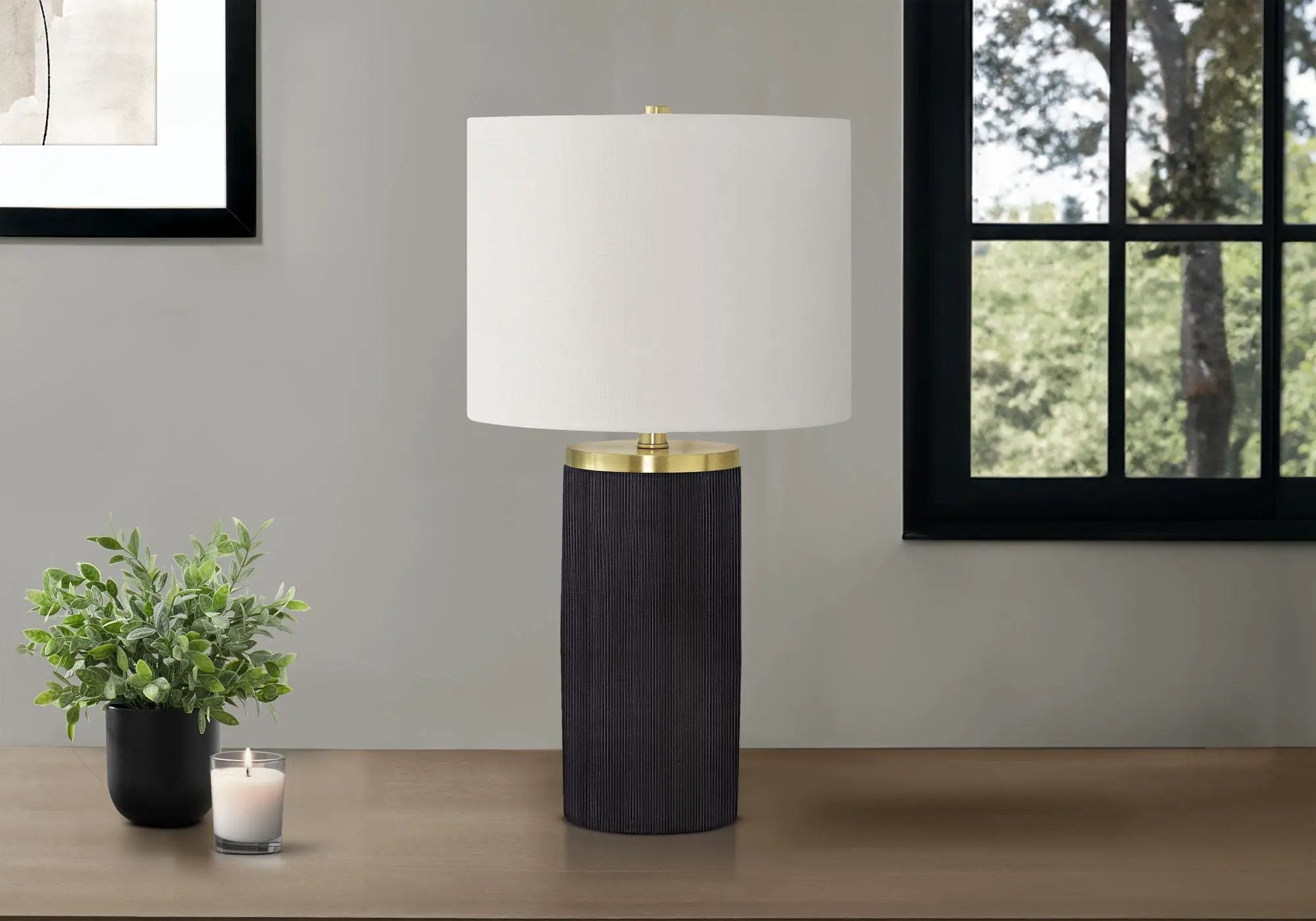 Lighting, Table Lamp, Concrete, Modern - Black by HouseOfZazla