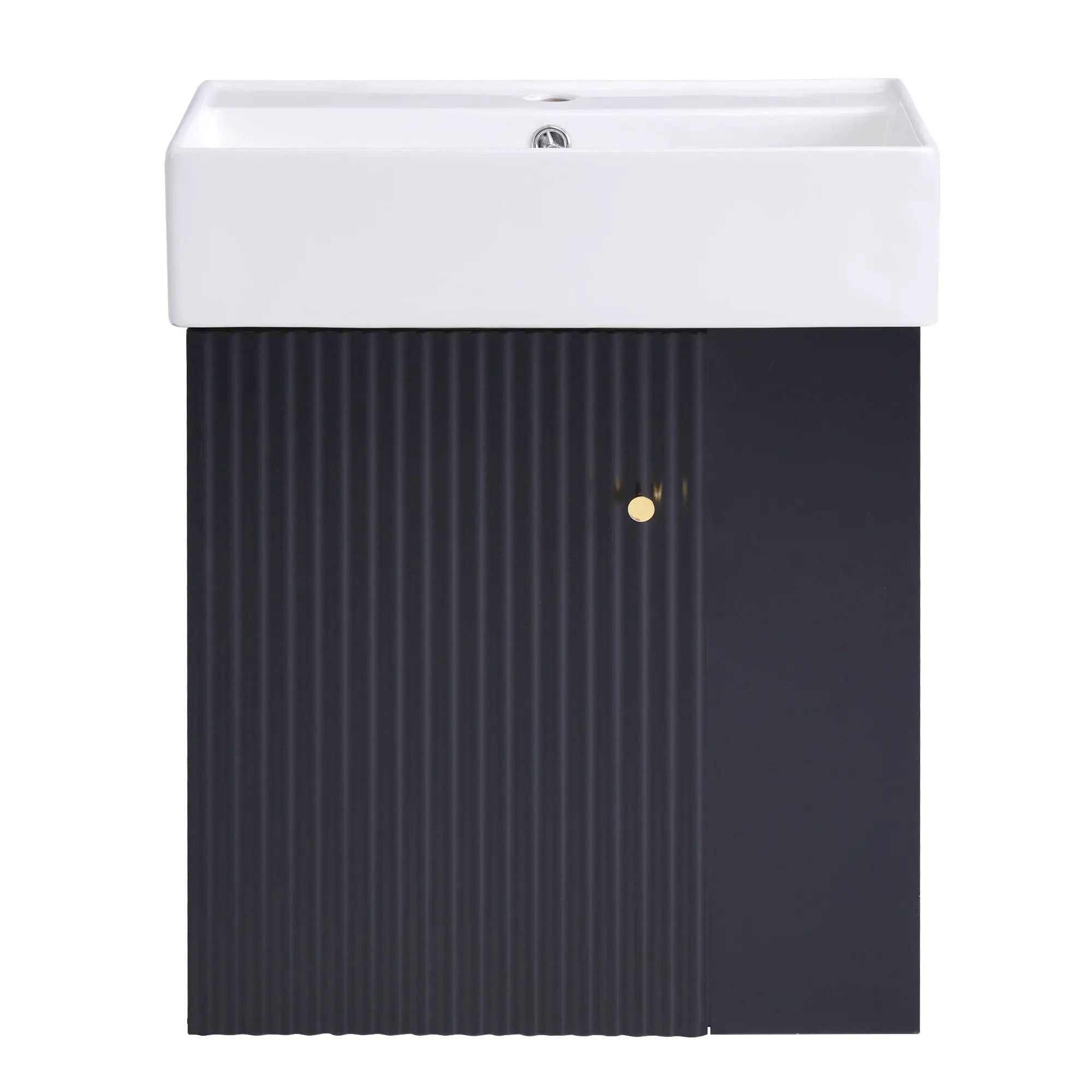 Modern Floating Bathroom Vanity With Ceramic Basin Perfect For Small Bathrooms by Unique Piece Furniture