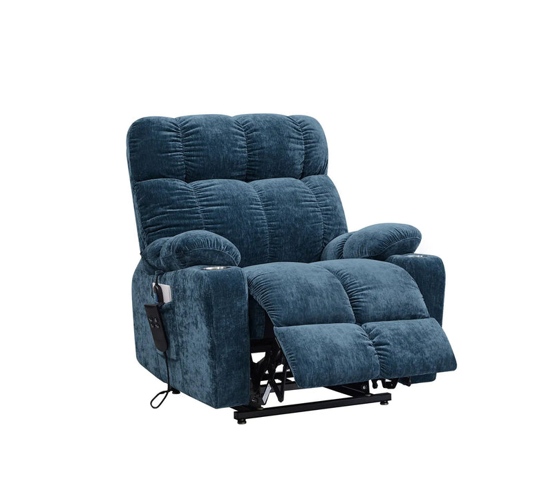 Dual Okin Motor Power Lift Recliner Chair For Elderly Infinite Position Lay Flat 180E Recliner With Heat Massage by HouseOfZazla