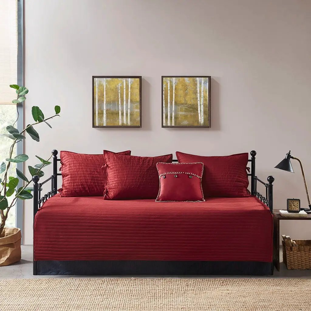 6 Piece Reversible Plaid Daybed Cover Set by HouseOfZazla
