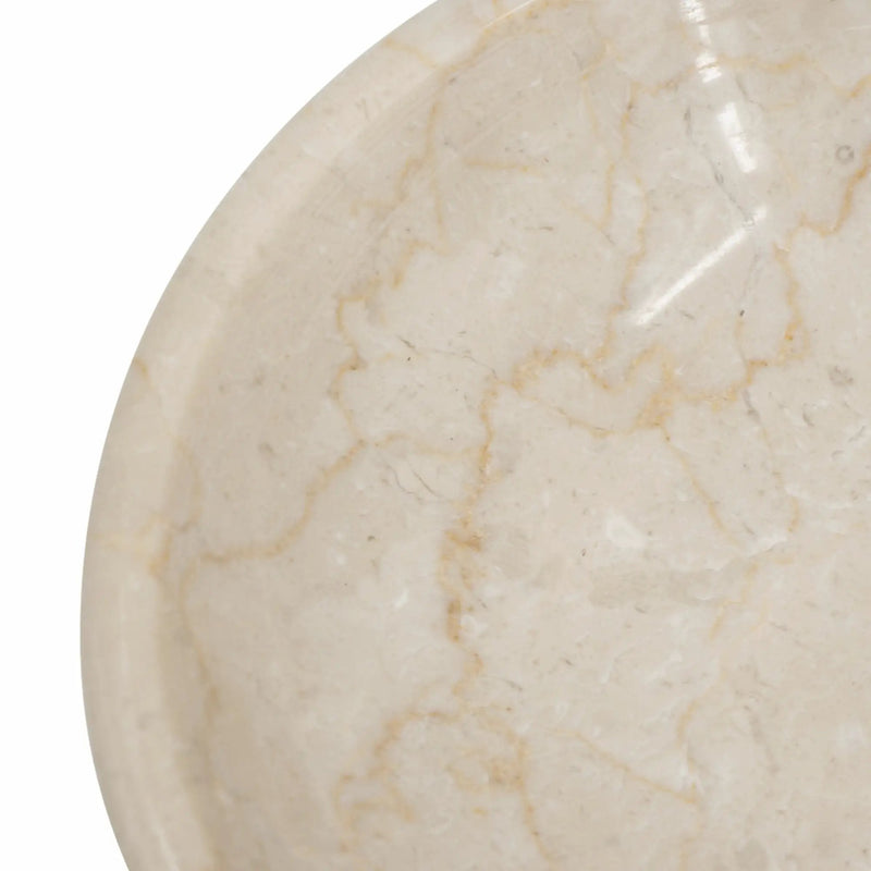 7x7x4" Round Marble Pedestal Fruit Bowl by HouseOfZazla