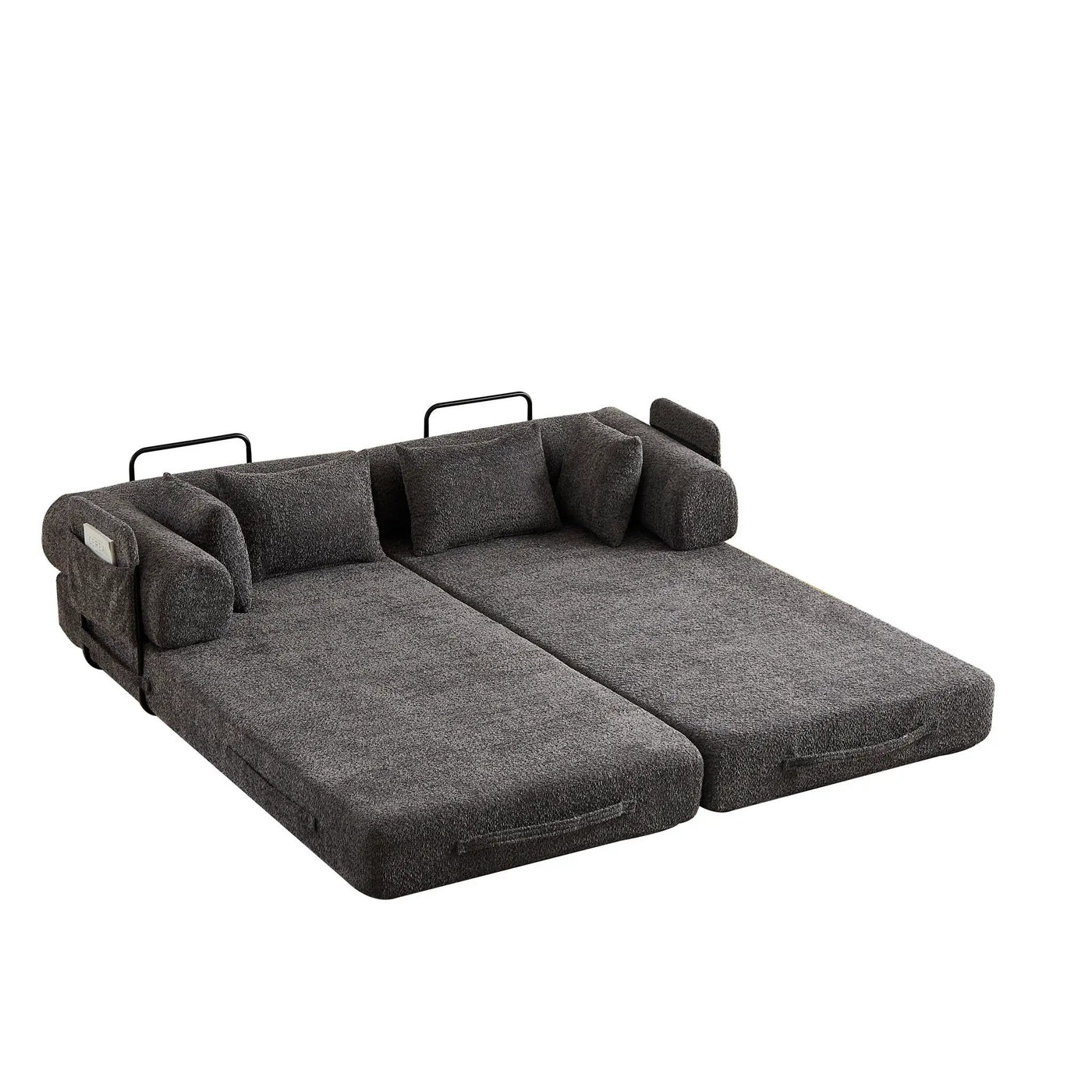 Convertible Sleeper Sofa Bed With Cylindrical Pillow by HouseOfZazla