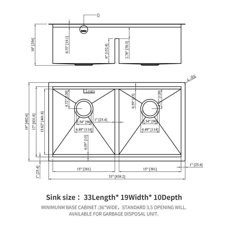 Stainless Steel Undermount Kitchen Sink With Double Bowl by HouseOfZazla