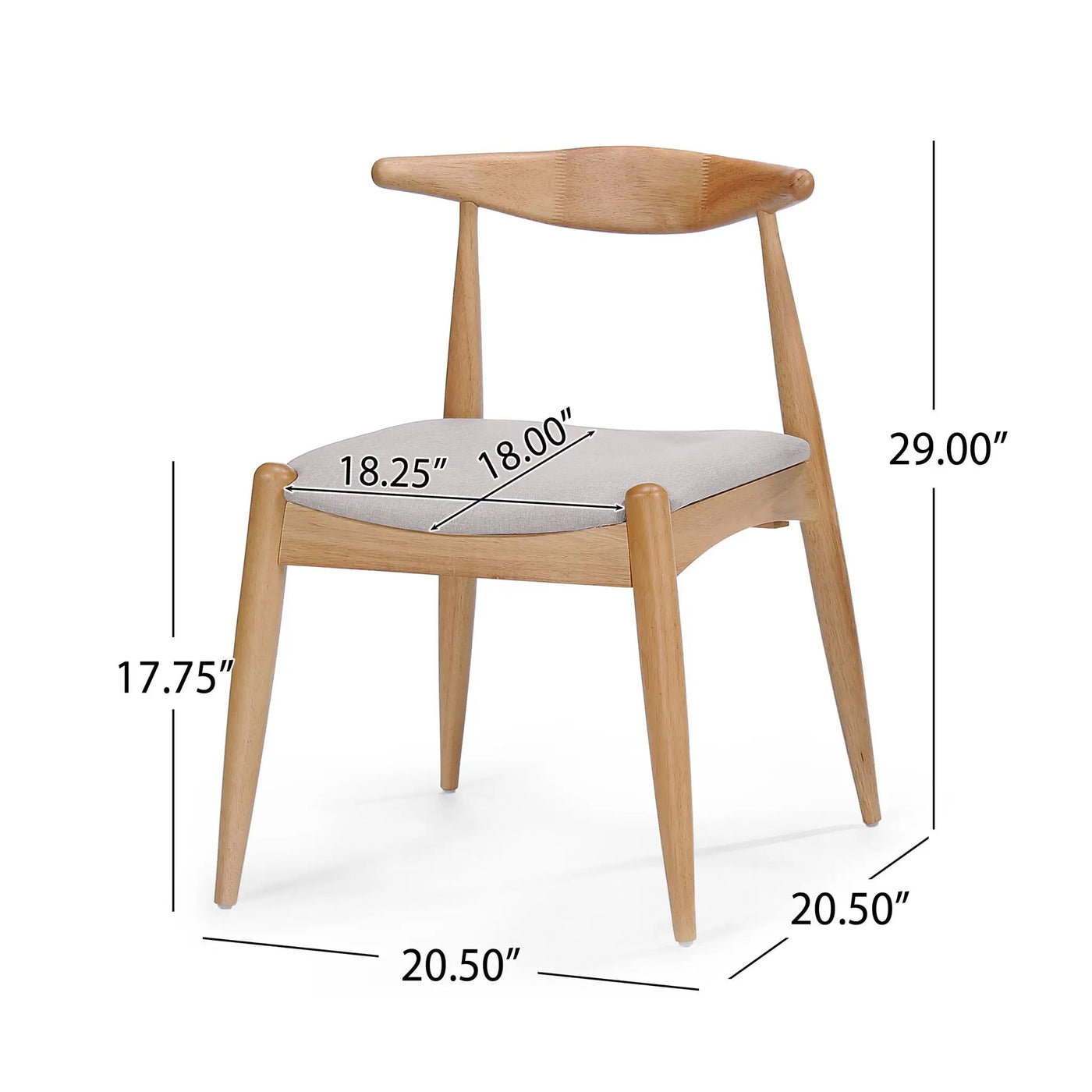Elegant Dining Chairs With Ergonomic Backrest & Comfort Cushions (Set of 2) by HouseOfZazla