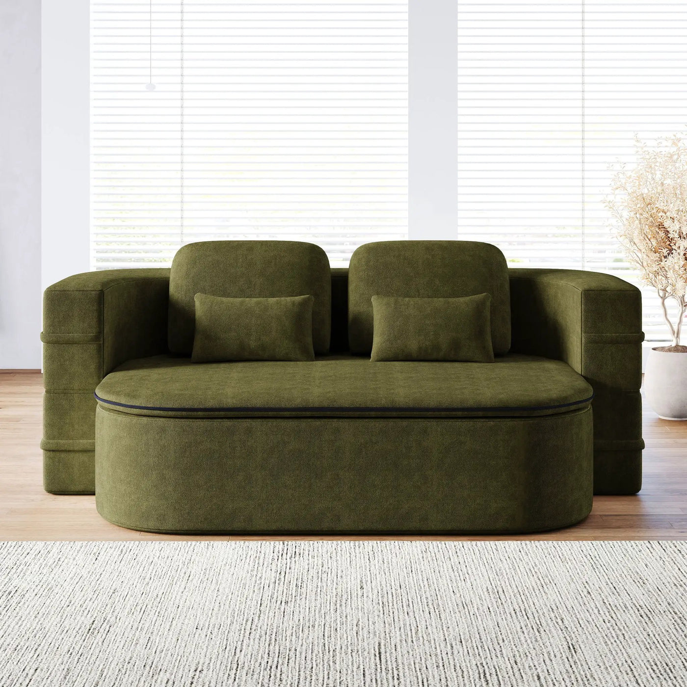2 In 1 Foldable Sofa Bed With Multi Functional Blanket, Floor Lounge Sofa by HouseOfZazla