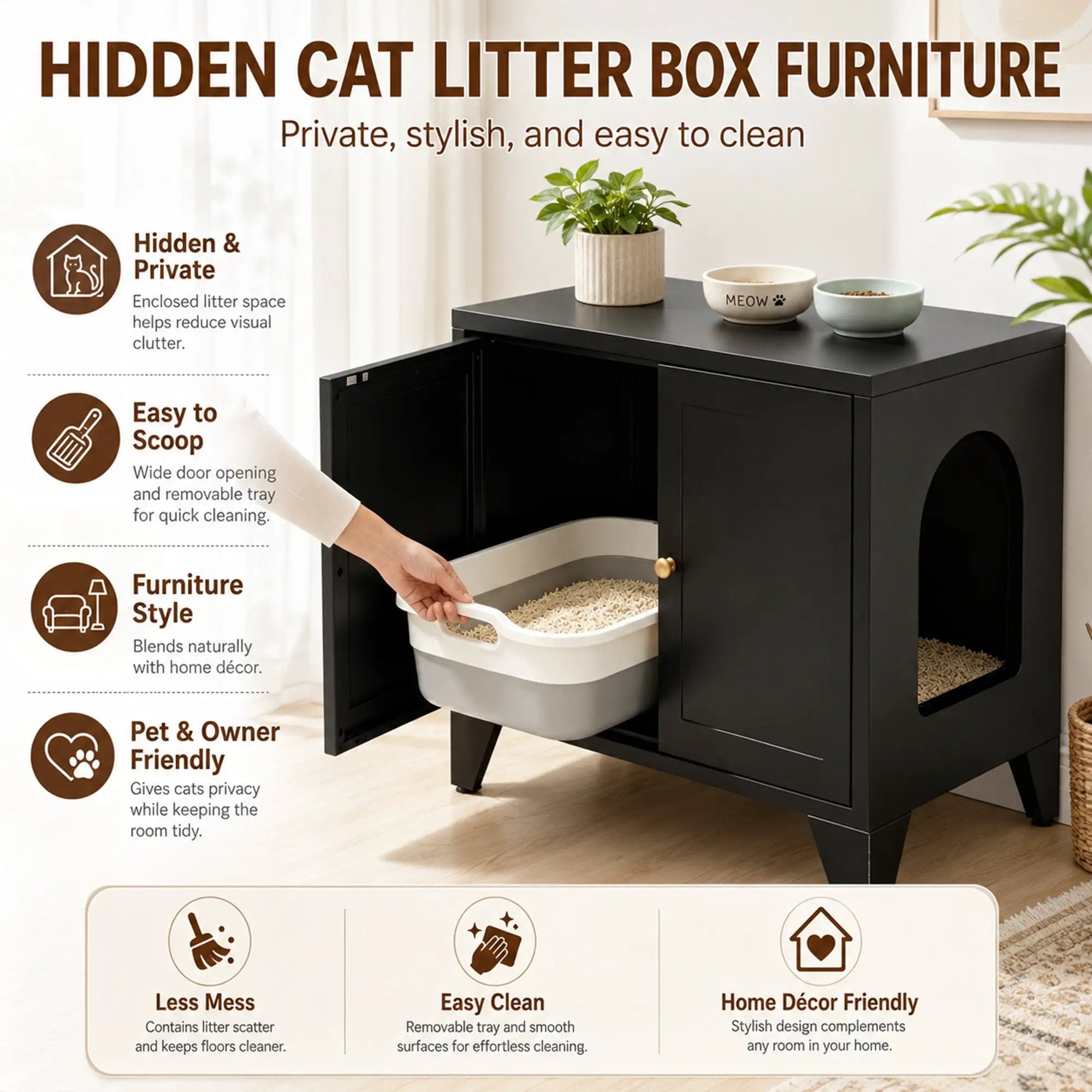 Metal Cat Litter Box Enclosure by HouseOfZazla