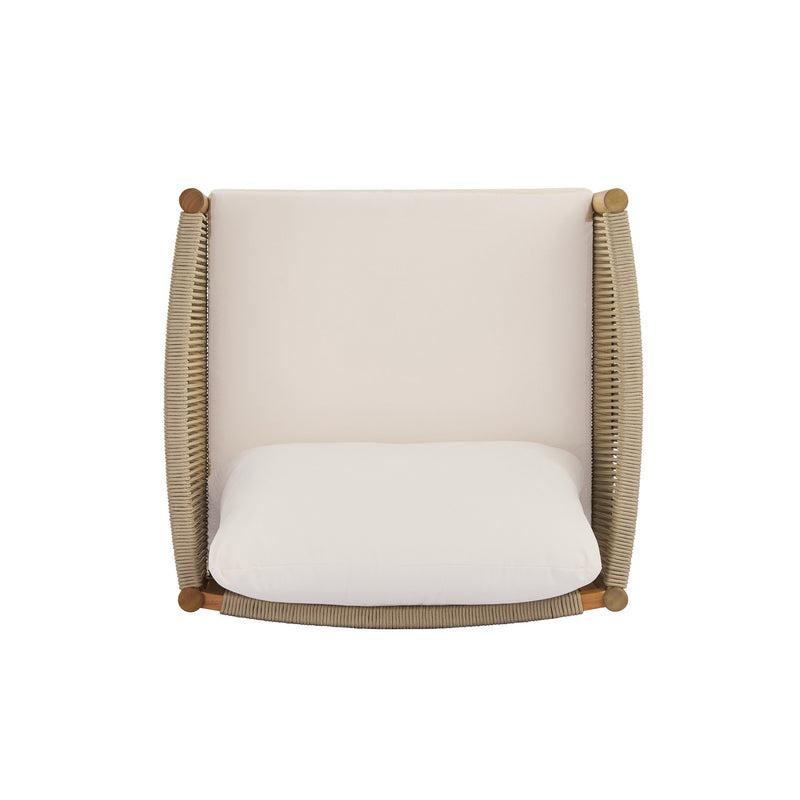 Outdoor Club Chair Set of 2 with Acacia Wood Frame in Teak Look, photo 10 of 10