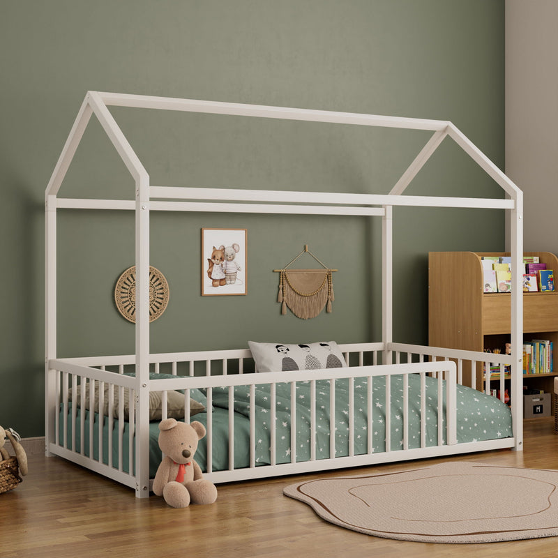 Montessori Floor Bed Frame With House Shape by HouseOfZazla