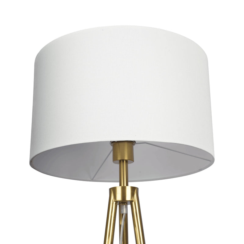 Sway - Floor Lamp With On / Off Switch Triple Legs Shade - Black / Gold / White by Unique Piece Furniture