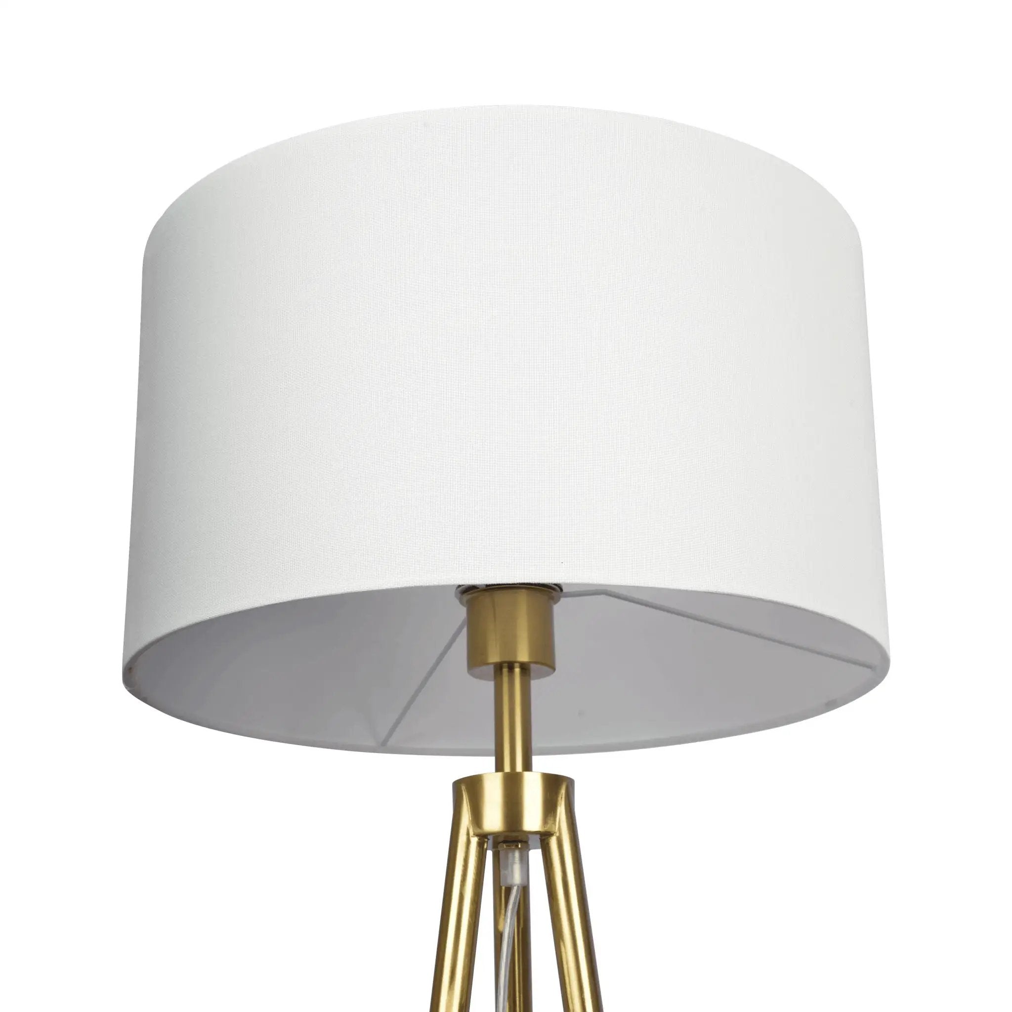 Sway - Floor Lamp With On / Off Switch Triple Legs Shade - Black / Gold / White by HouseOfZazla