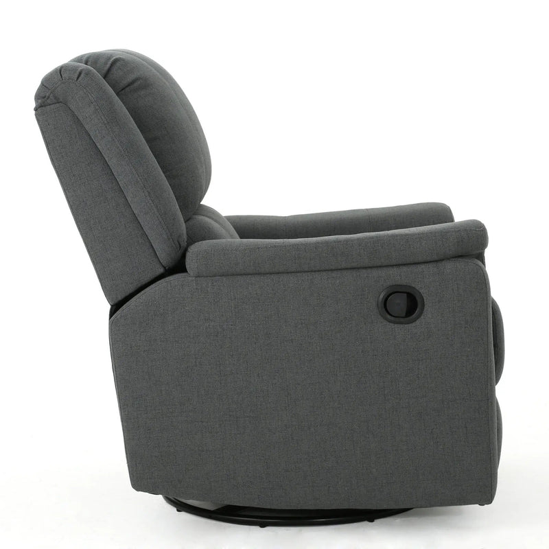 Glider Recliner With Swivel, Manual Reclining Chair by HouseOfZazla
