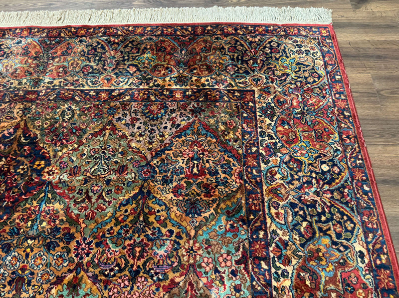 Karastan Rug 8.8 x 10.6, Multicolor Panel Kirman Rug #717, Wool by Jewel Rugs