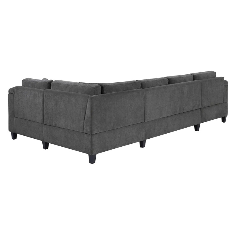 U Shaped Sectional Sofa, Corner Living Room Couch With Built In Cup Holders, Storage, USB Ports by HouseOfZazla