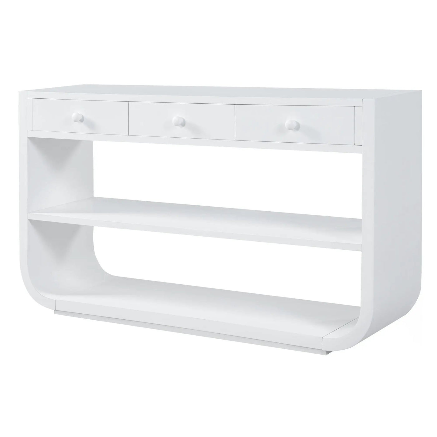 Console Table With 3 Soft Close Drawers & 2 Open Shelves by HouseOfZazla
