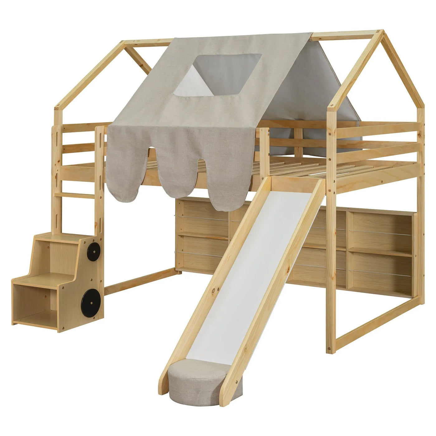 Loft Bed With House Shaped Frame And Tent by Unique Piece Furniture