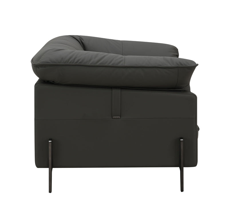 Tadi - Top Grain Leather Chair - Black by HouseOfZazla