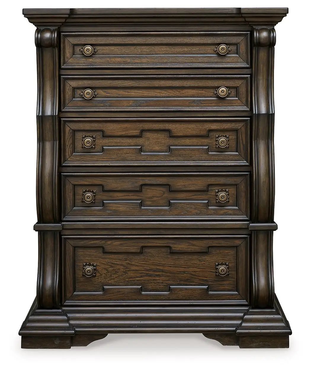 Maylee - Five Drawer Chest - Dark Brown by Unique Piece Furniture