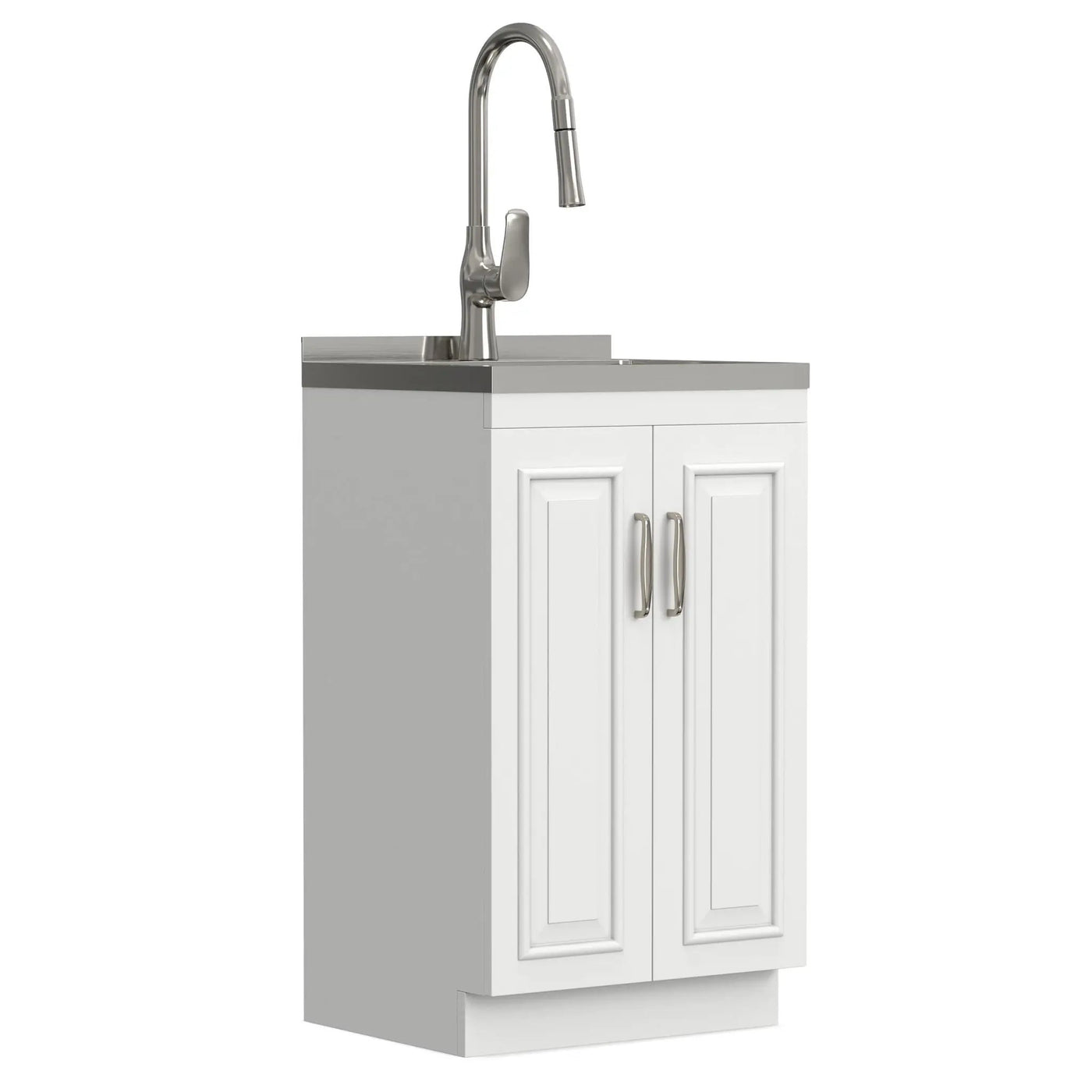 Darwin - Deluxe Laundry Cabinet With Pull-Out Faucet And Stainless Steel Sink by HouseOfZazla