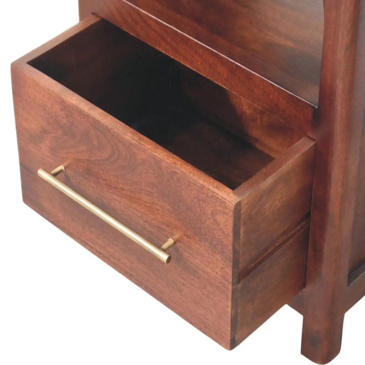Solid Wood Arched Edge 1 Drawer Bedside by HouseOfZazla