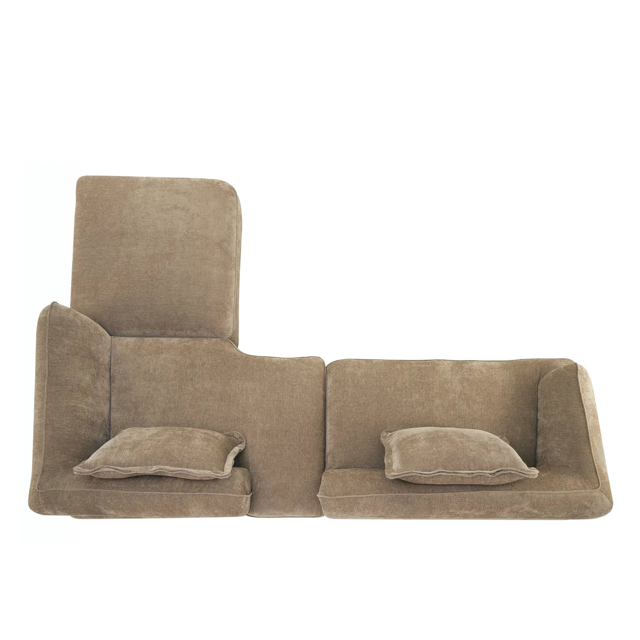 122" Modern L-Shaped Sectional Sofa with Chaise Lounge by HouseOfZazla