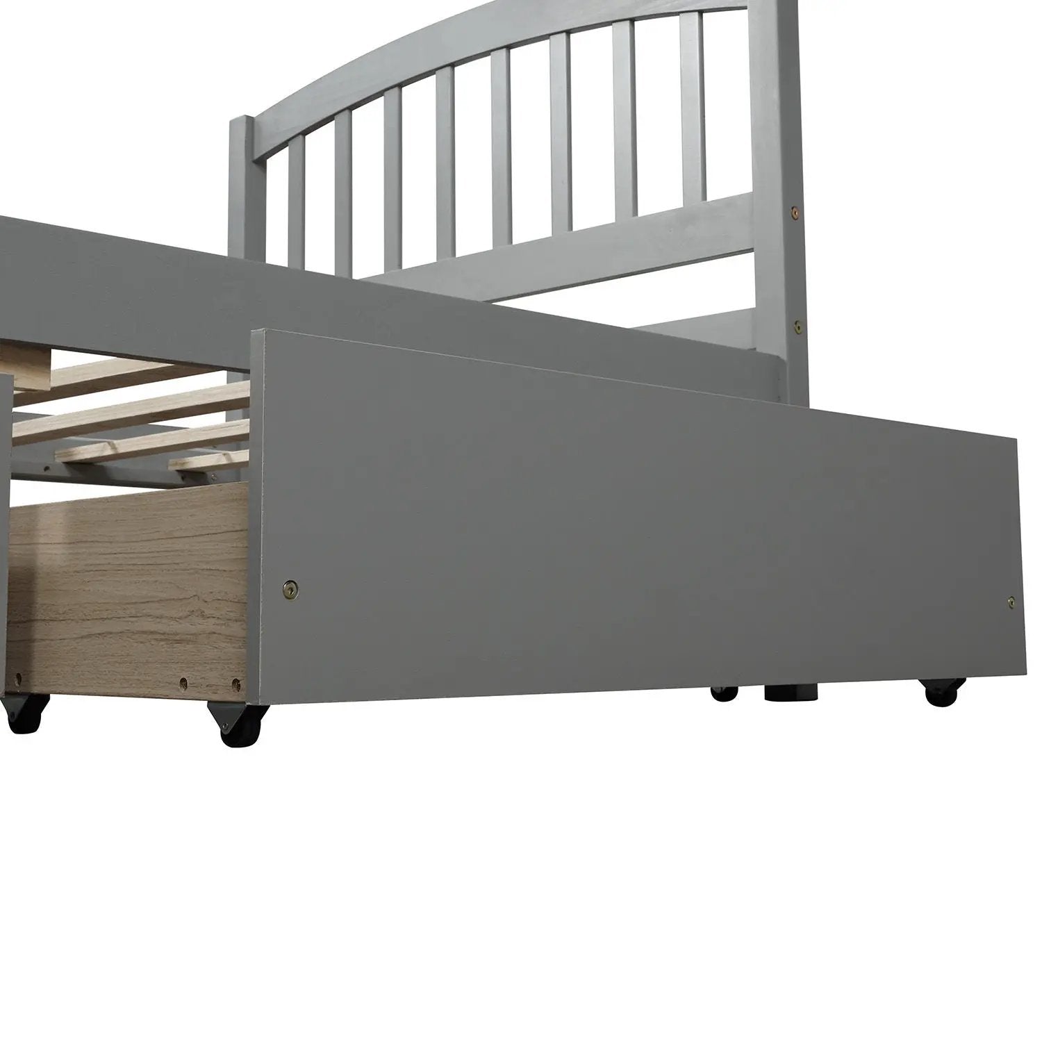 Platform Storage Bed Wood Bed Frame With Two Drawers And Headboard by HouseOfZazla