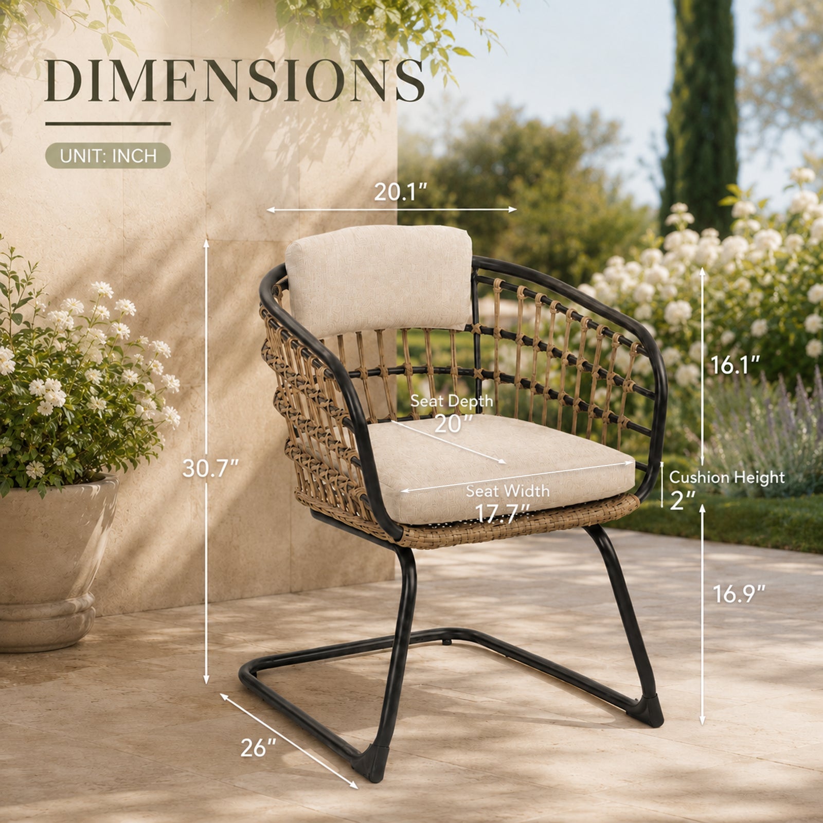 Wicker Dining Chair Set of 2 by HouseOfZazla