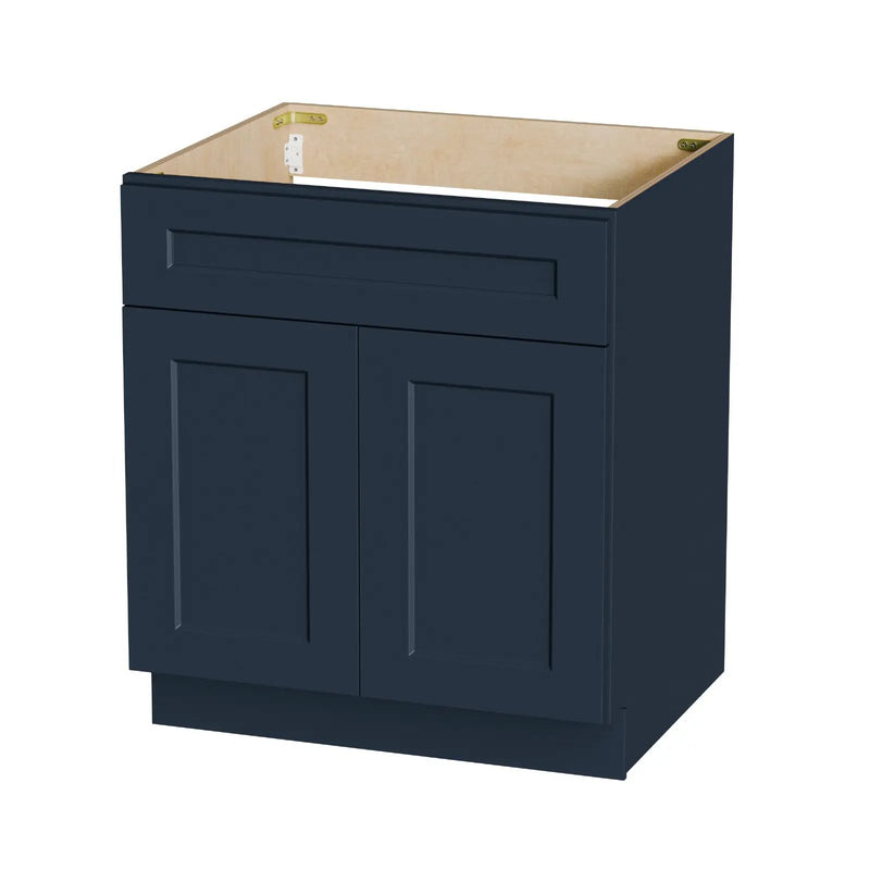 Shaker RTA 30" Kitchen Sink Base Cabinet, Painted Navy Blue by HouseOfZazla