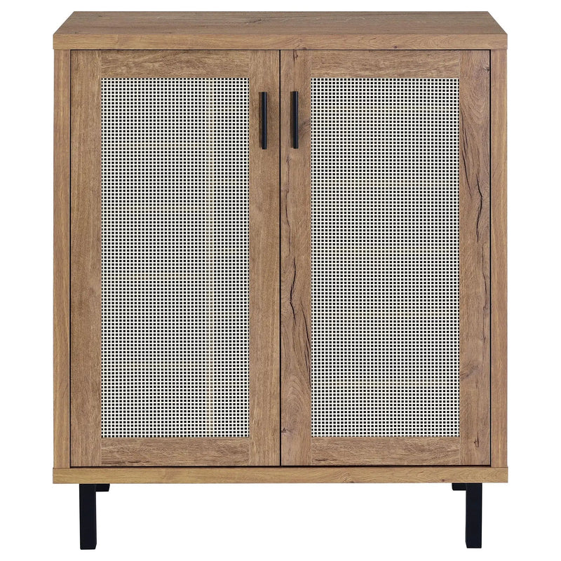 Teller 2-door Shoe Storage Cabinet Natural Oak by Unique Piece Furniture
