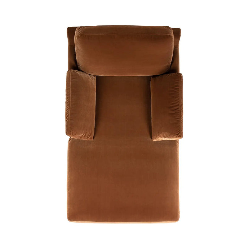 Pasadena Modern Farmhouse Chaise Lounge Chair, Burnt by HouseOfZazla