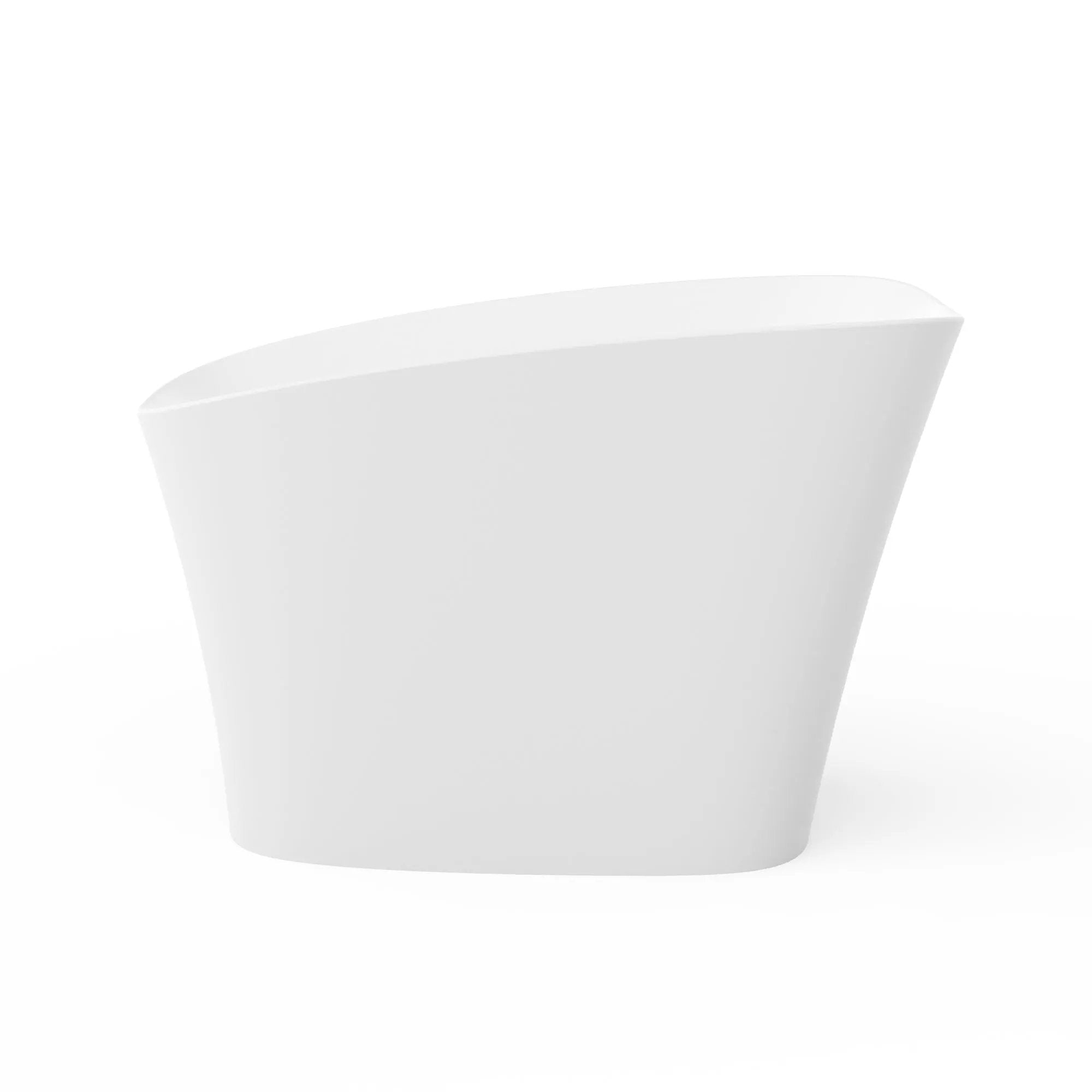 51-Inch Freestanding Solid Surface Deep Soaking Bathroom Bathtub with Seat by HouseOfZazla