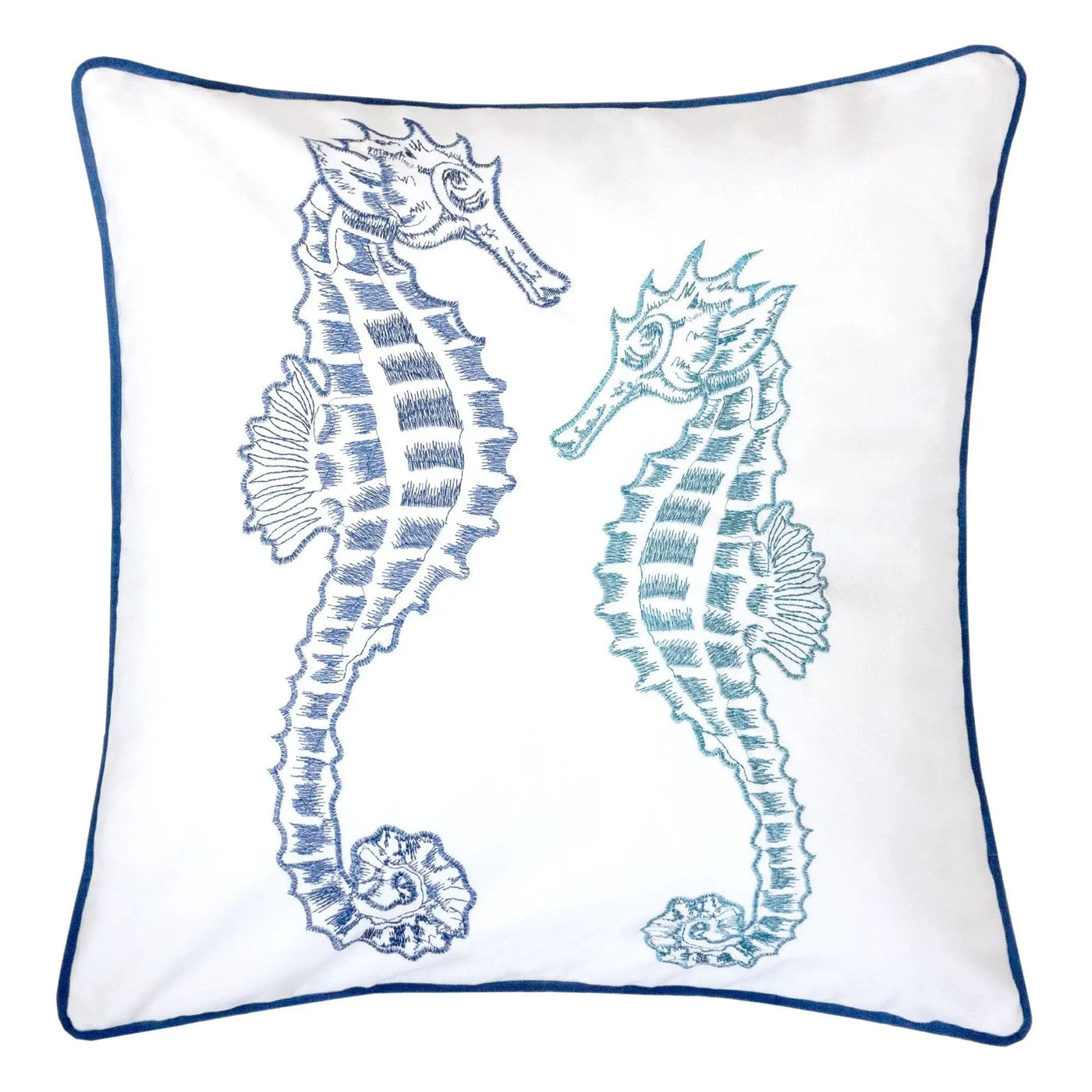 Seahorses Pillow Cover With Matching Back by HouseOfZazla