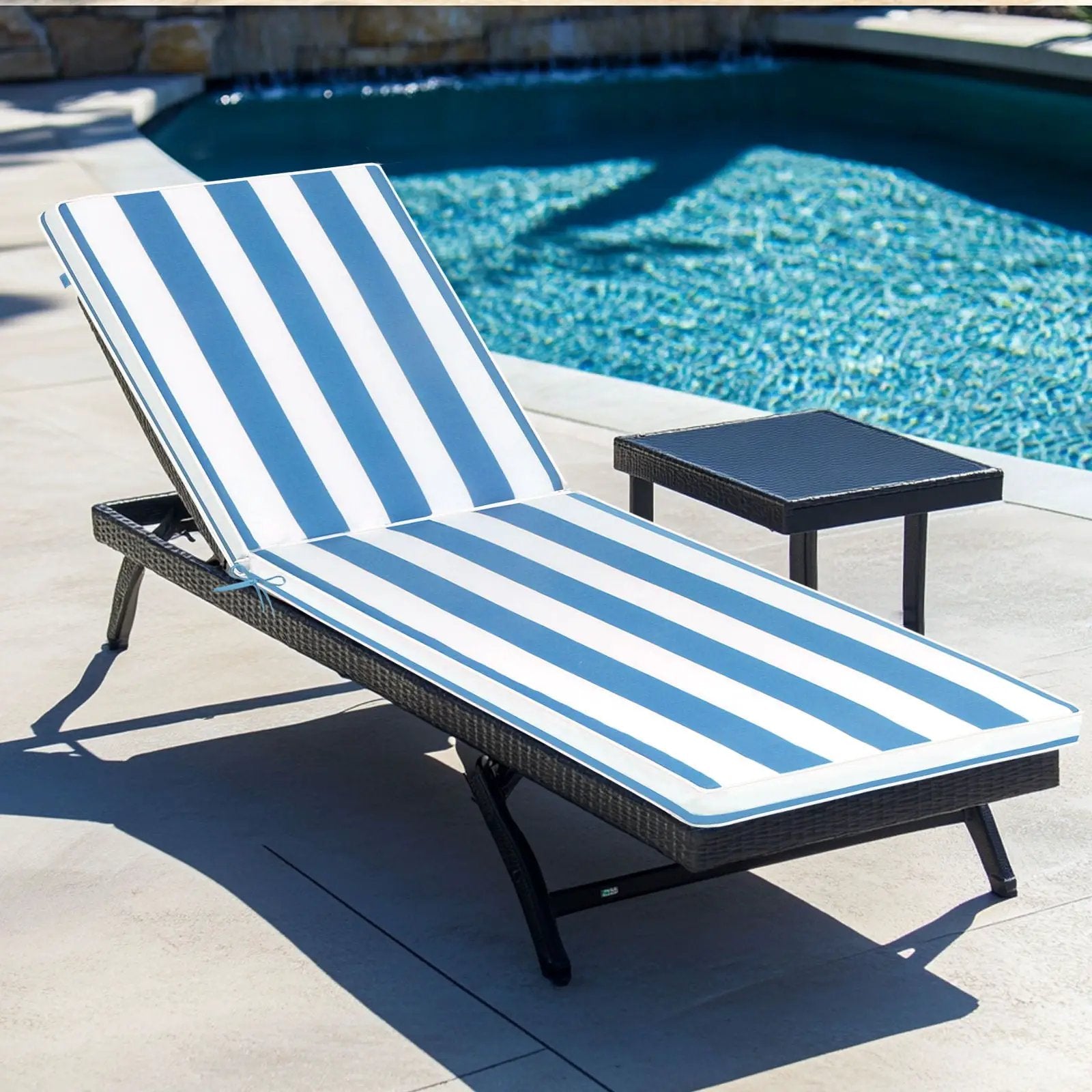 2 Pieces Set Outdoor Lounge Chair Cushion Replacement Patio Furniture Seat by HouseOfZazla