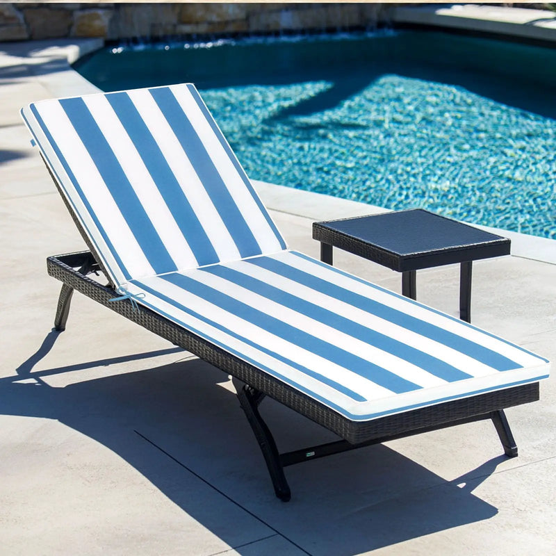 2 Pieces Set Outdoor Lounge Chair Cushion Replacement Patio Furniture Seat by HouseOfZazla