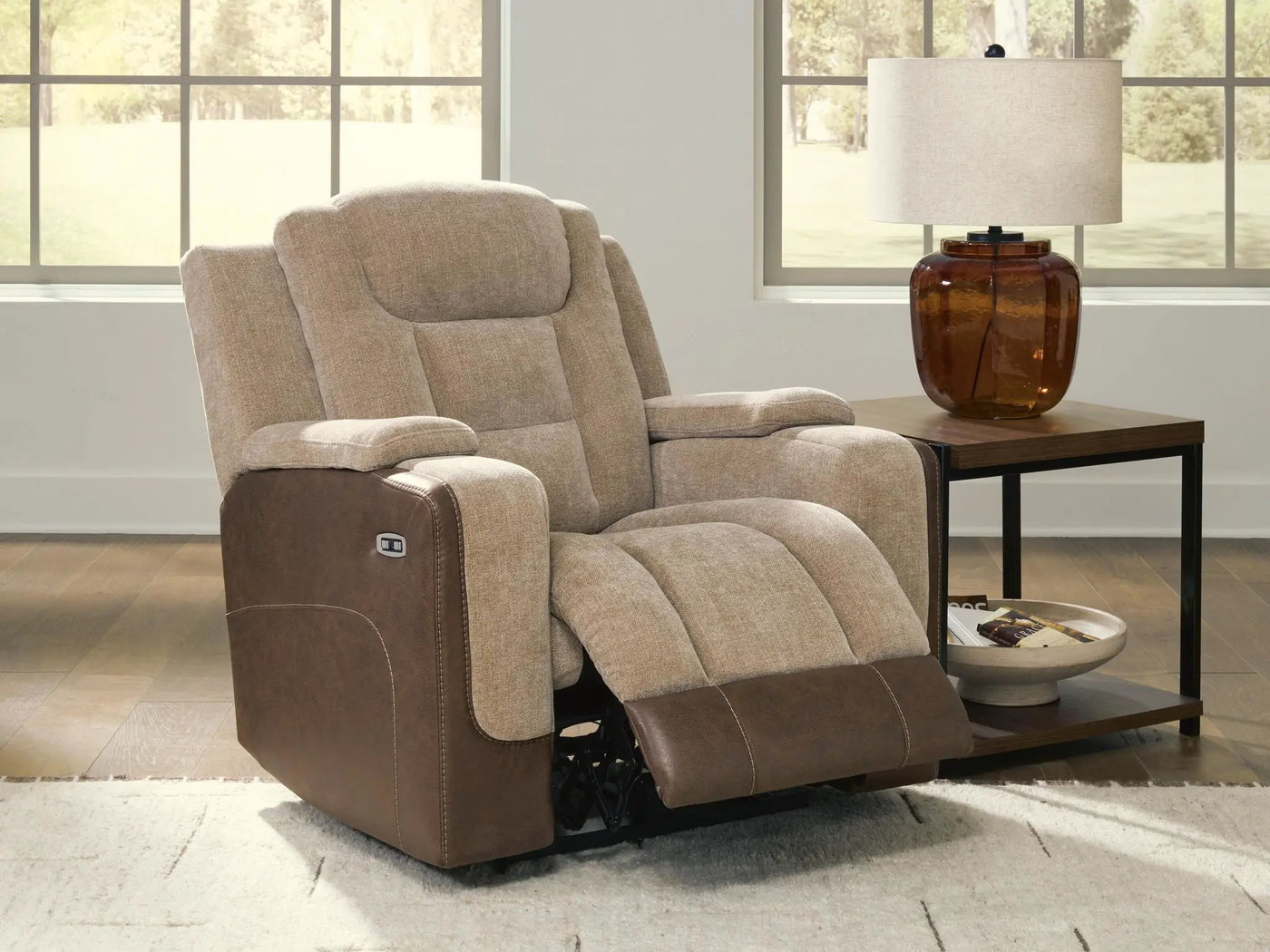 Mixed Motion - Power Recliner With Adjustable Headrest by Unique Piece Furniture
