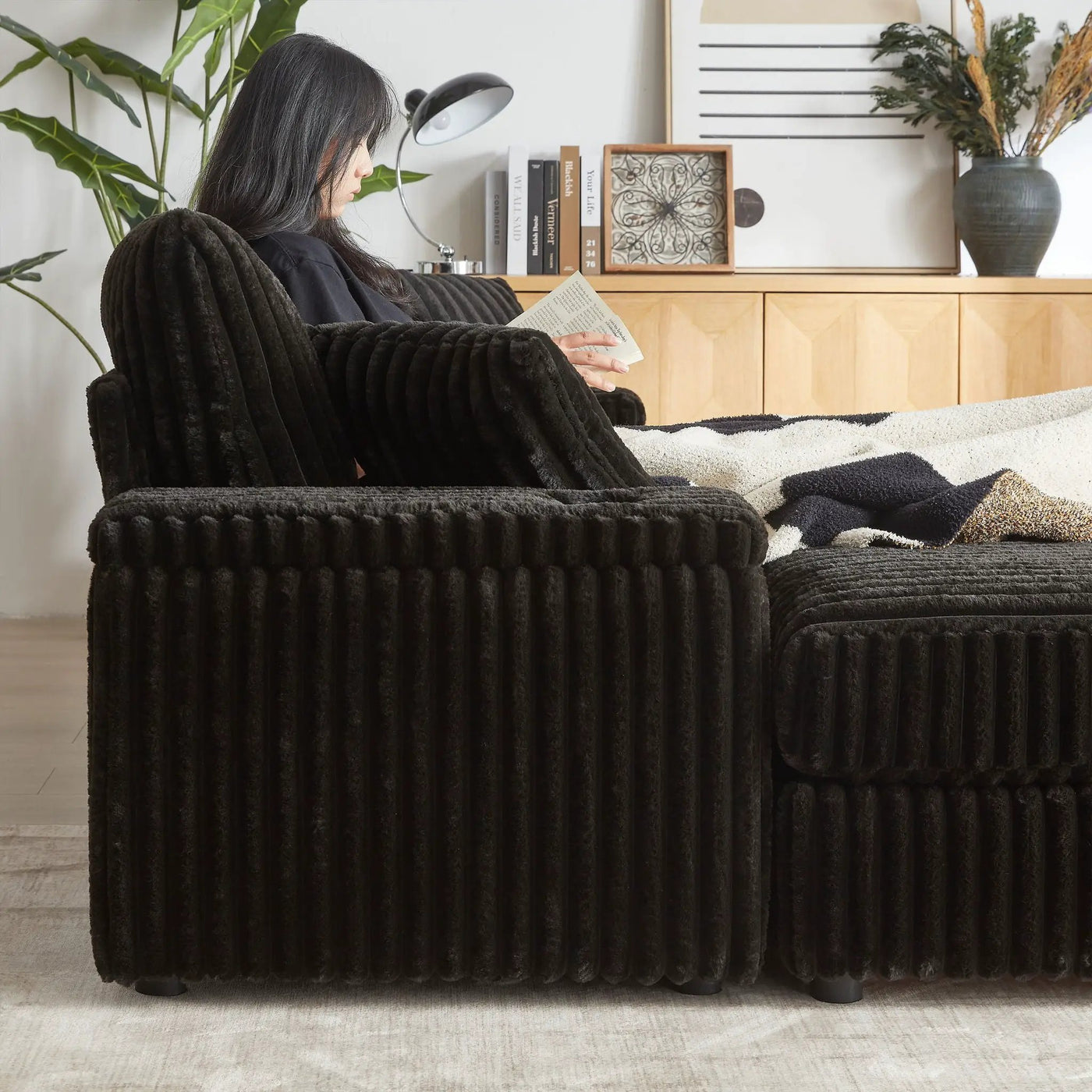3 Seater Sofa With 2 Ottomans For Living Room by HouseOfZazla