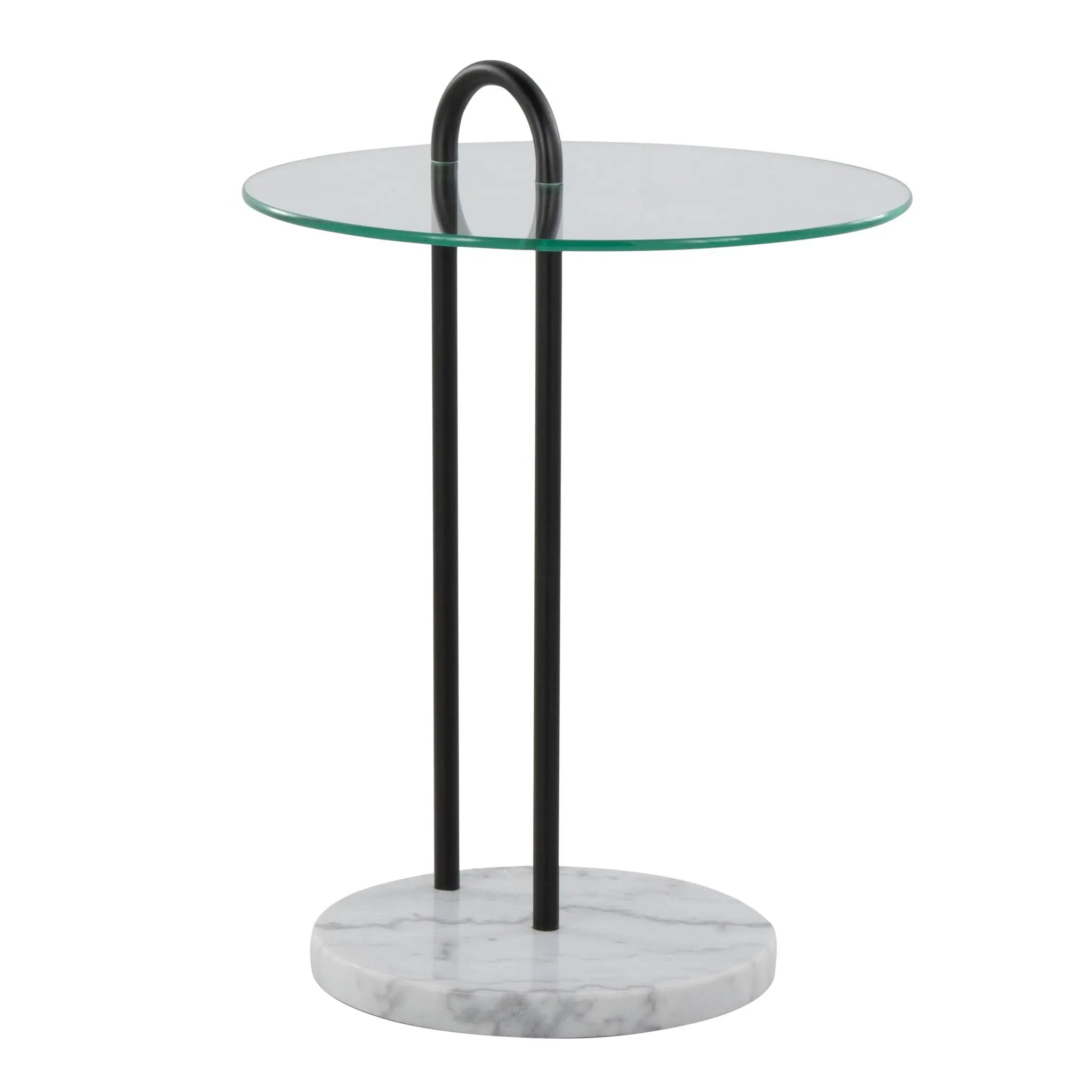 Claire - Contemporary / Glam Side Table - Black / Clear by HouseOfZazla