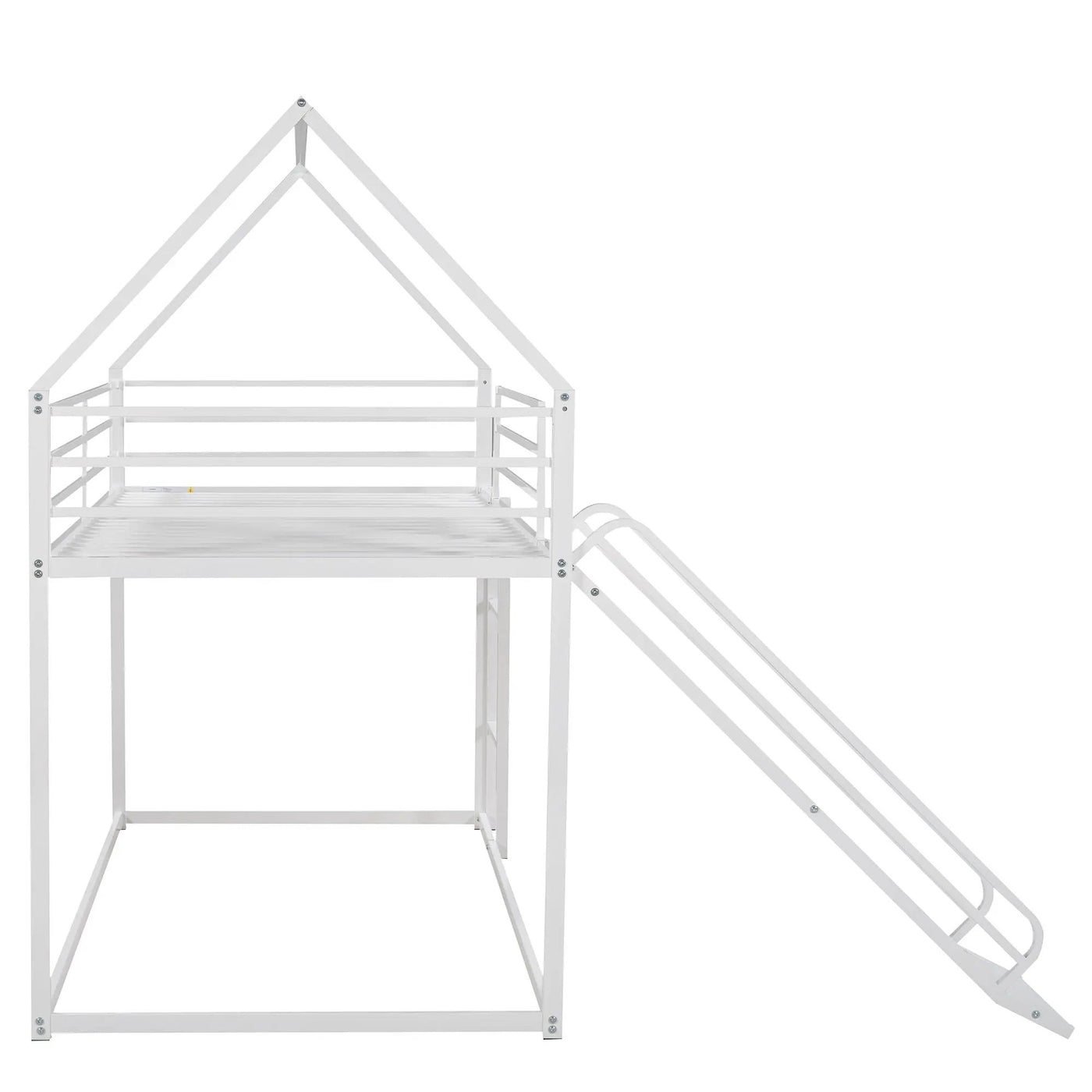 Twin Over Twin House Bunk Bed With Ladder And Slide by HouseOfZazla