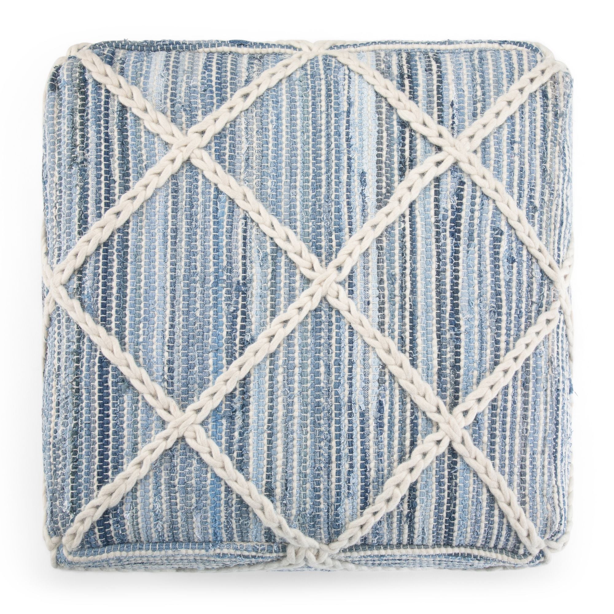 Cowan - Handcrafted Square Pouf by HouseOfZazla