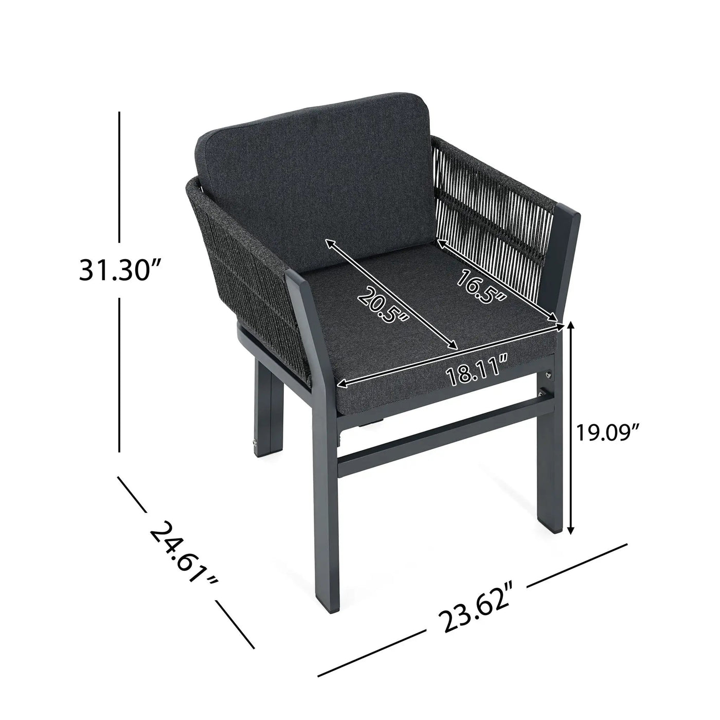 Outdoor Dining Chair, All-Weather Patio Seating For Backyard (Set of 2) by HouseOfZazla