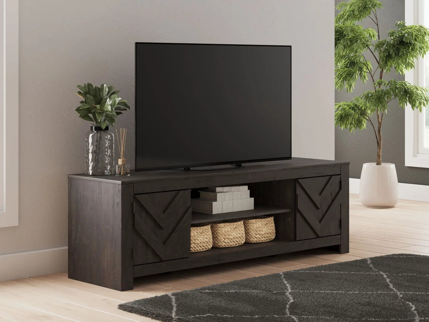 Cayboni - LG TV Stand With Fireplace Option by Unique Piece Furniture