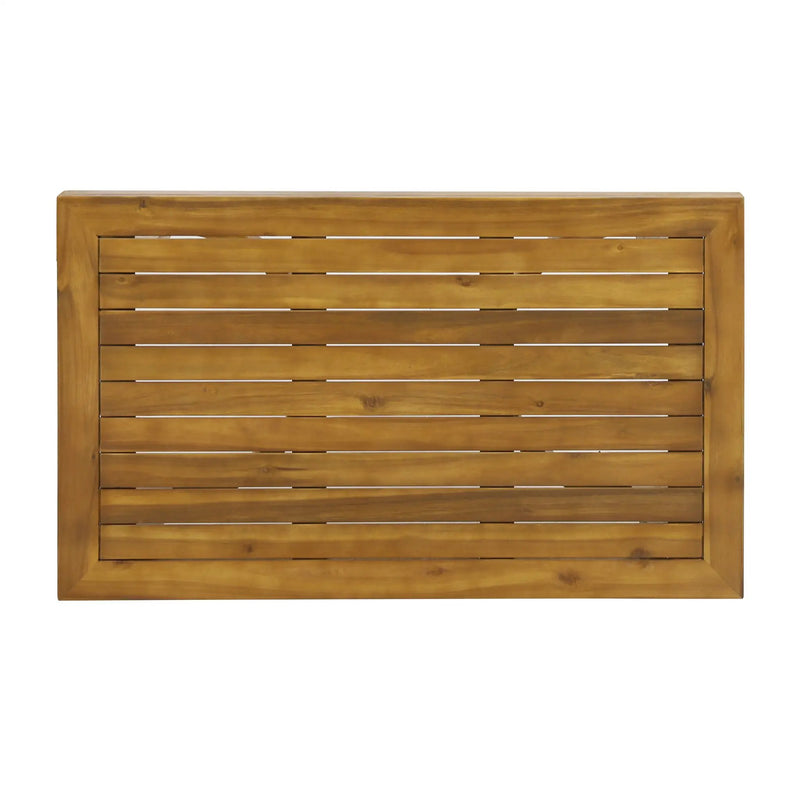 Outdoor Acacia Wood Loveseat and Coffee Table Set with Cushions by HouseOfZazla