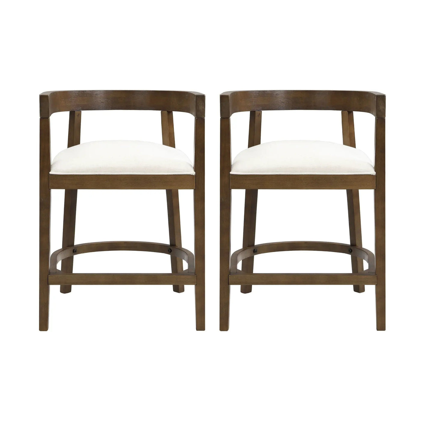 Modern Rubberwood Counter Stool Set With Upholstered Seats by HouseOfZazla
