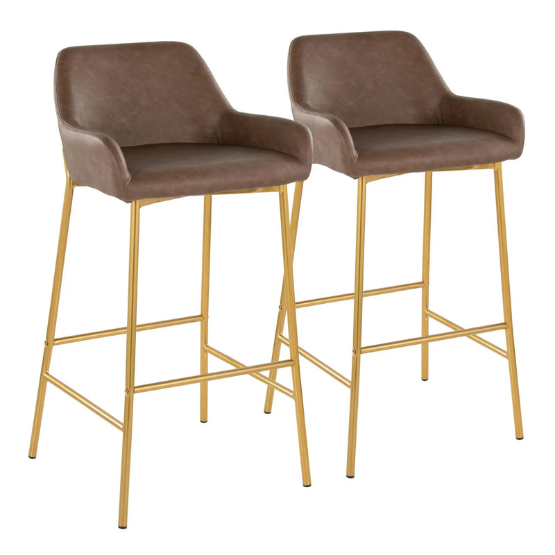 Daniella - Contemporary / Glam Fixed Height Bar Stool (Set of 2) by Unique Piece Furniture
