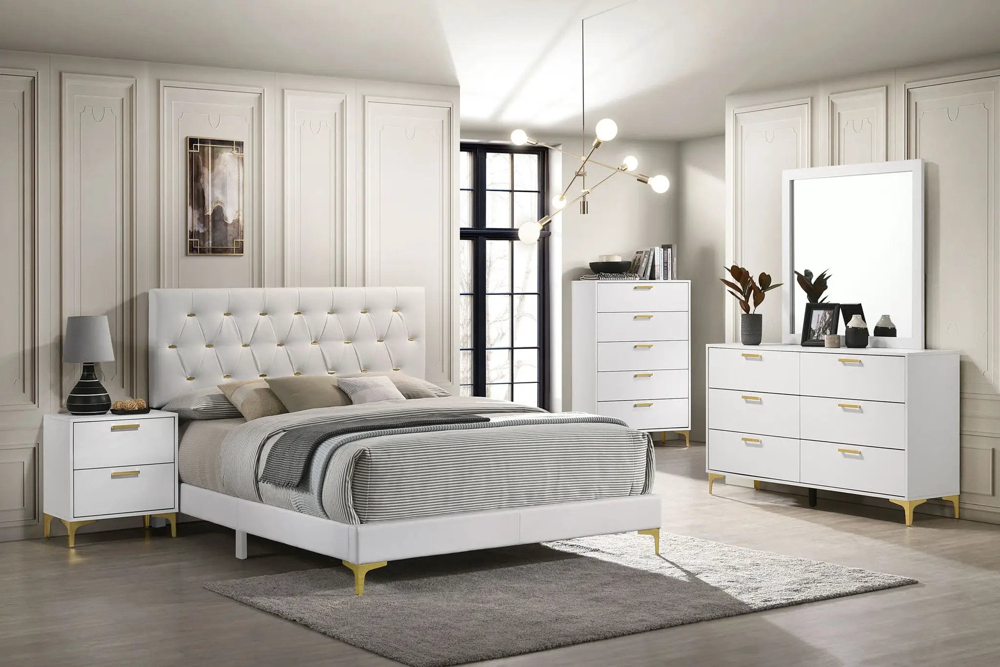 Kendall 5-piece Eastern King Bedroom Set White by Unique Piece Furniture