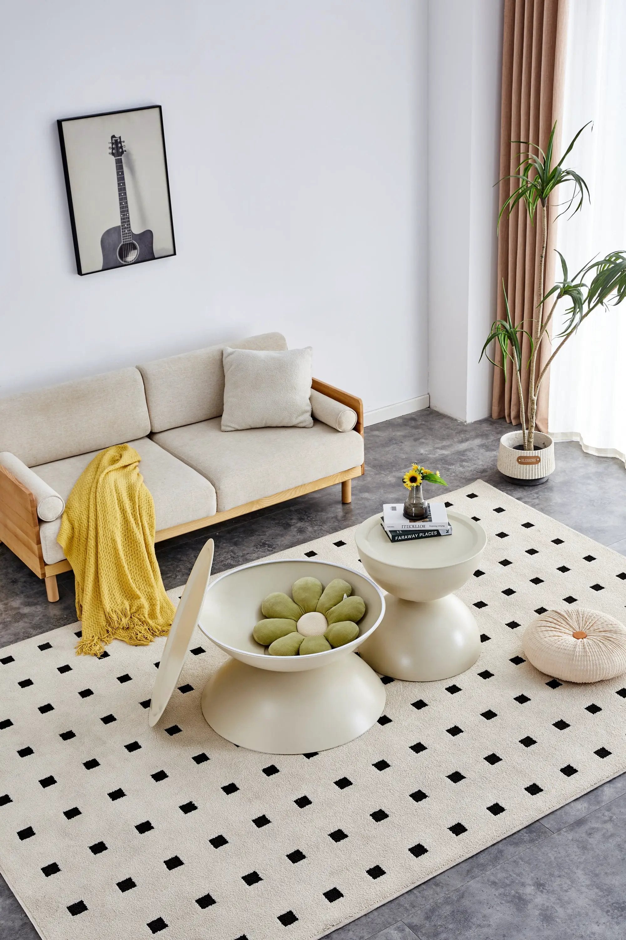 Set of 2 Milk White Coffee Table and End Table With Storage. by BLAKHOM