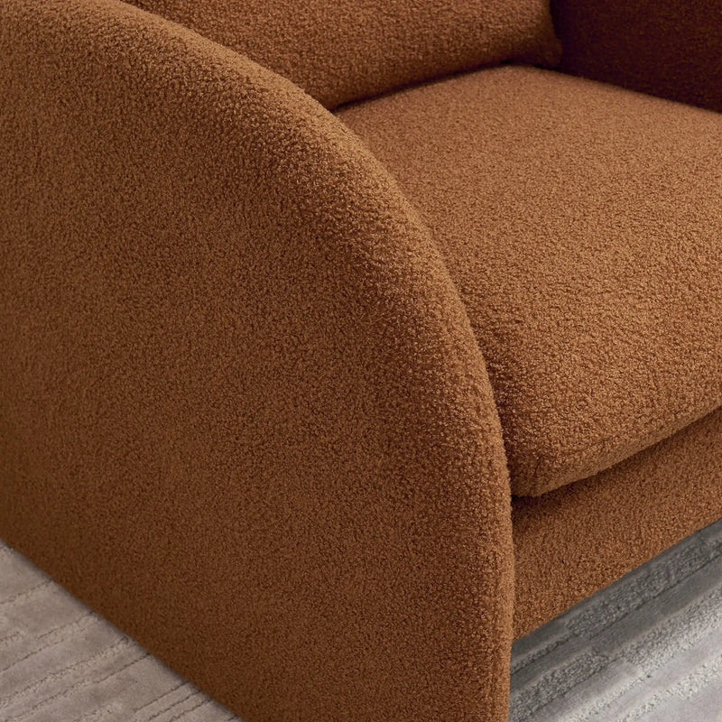 Modern Sherpa Upholstered Accent Chair, Comfortable Living Room Armchair, Lounge Chair For Bedroom, And Office by HouseOfZazla
