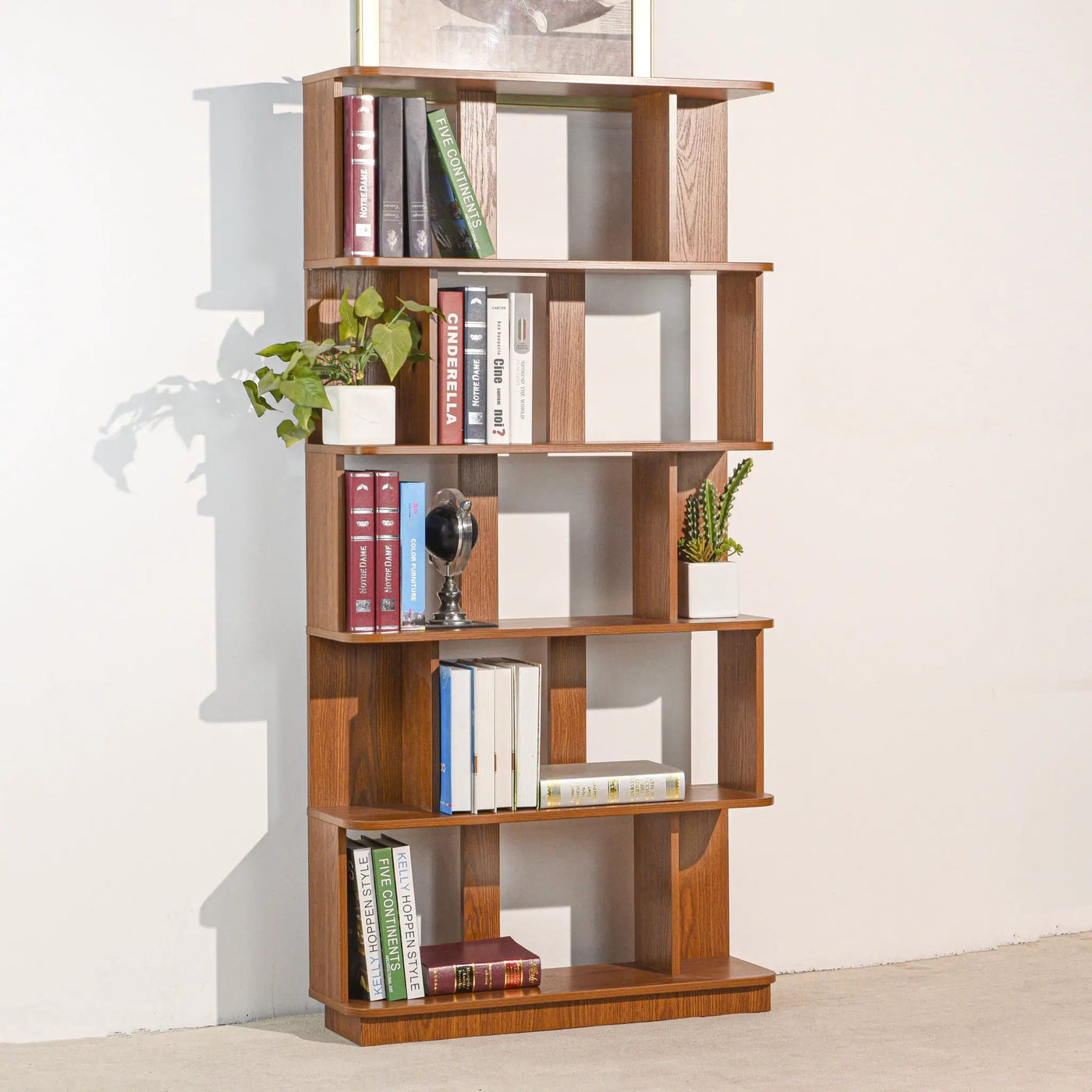 Modern 5 Tier Open Storage Bookcase by HouseOfZazla