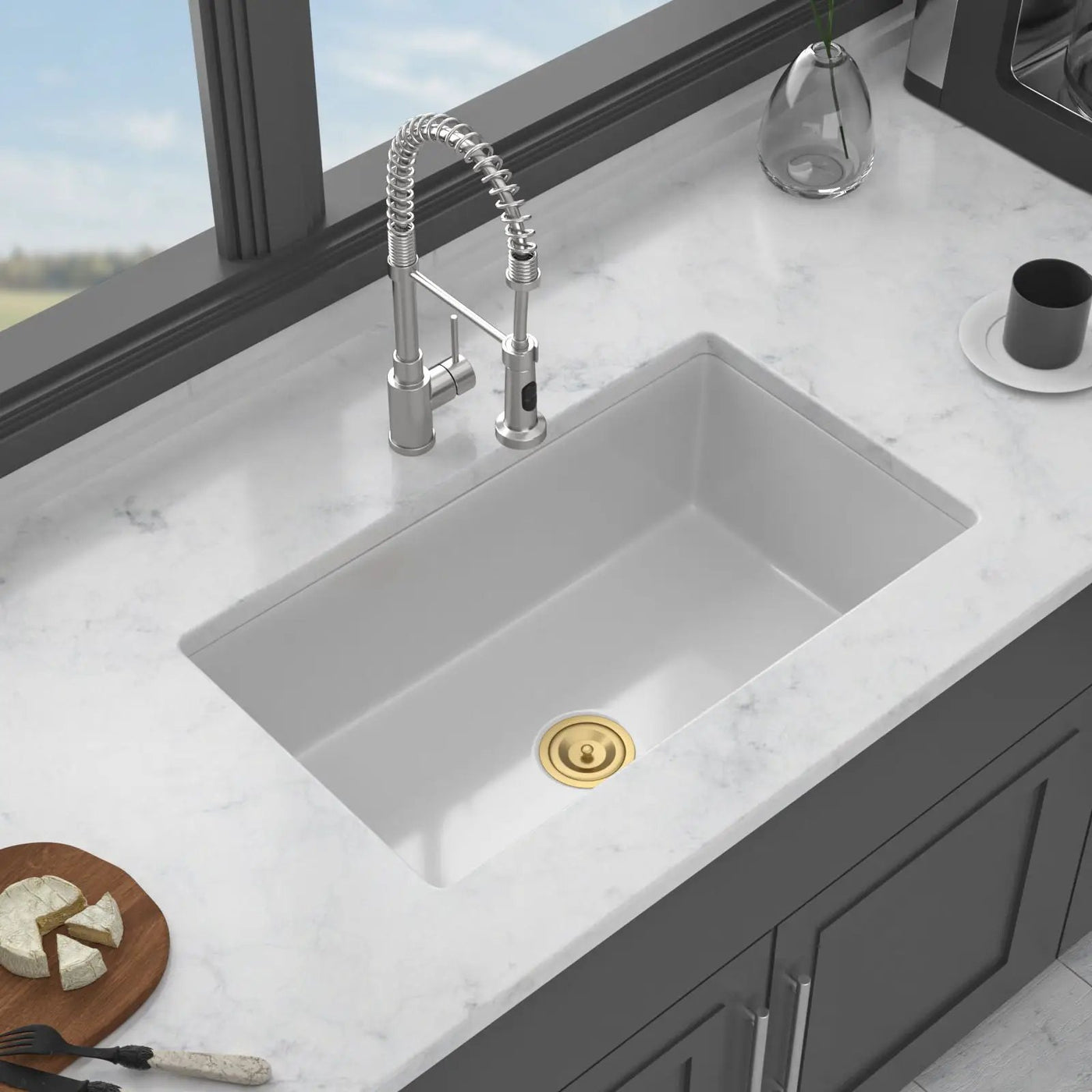 Rectangular Deep Single Bowl Kitchen Sink by HouseOfZazla