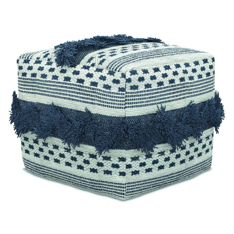 Bowden - Square Pouf Ottoman - Gray by HouseOfZazla
